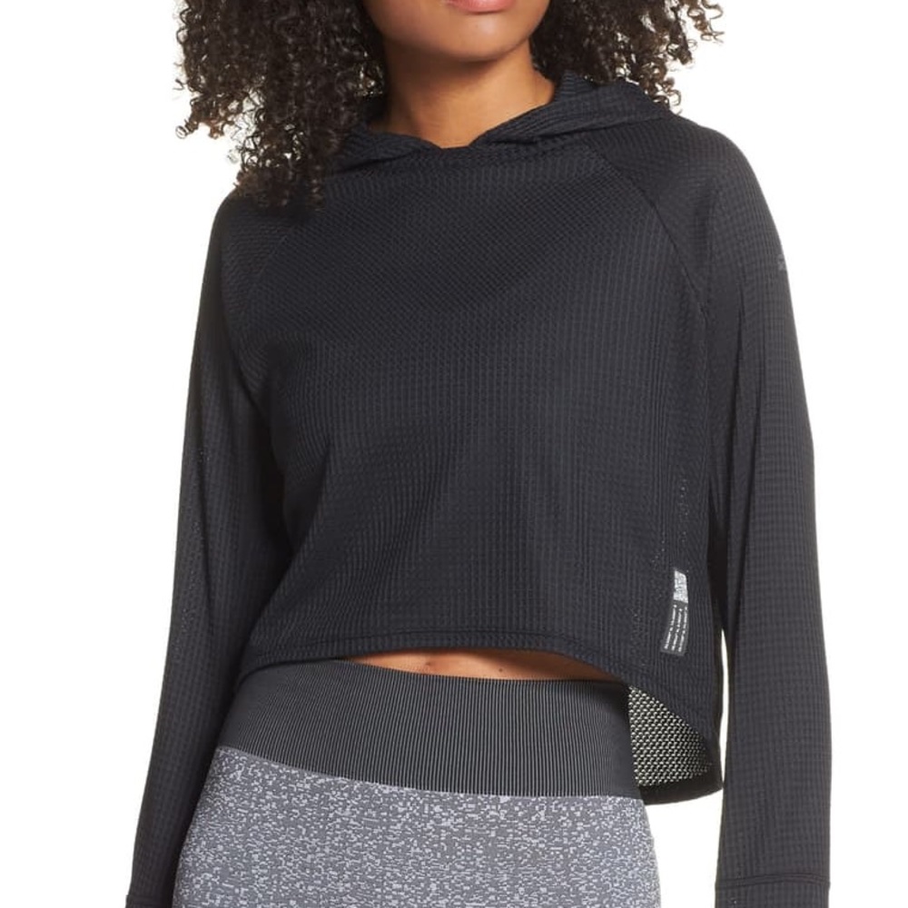 NWT ADIDAS Adapt Climalite Pullover Cropped Hoodie